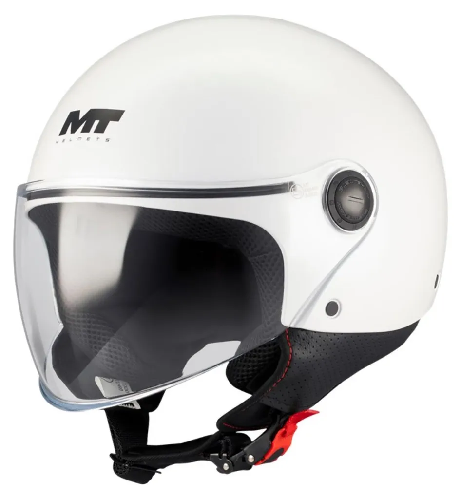 Casque MT Street S Pure A0 avec Écran Anti-Rayures et Coque Légère MT