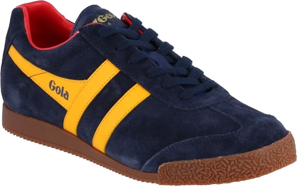 A single Gola Harrier shoe is shown from a side angle against a white background.