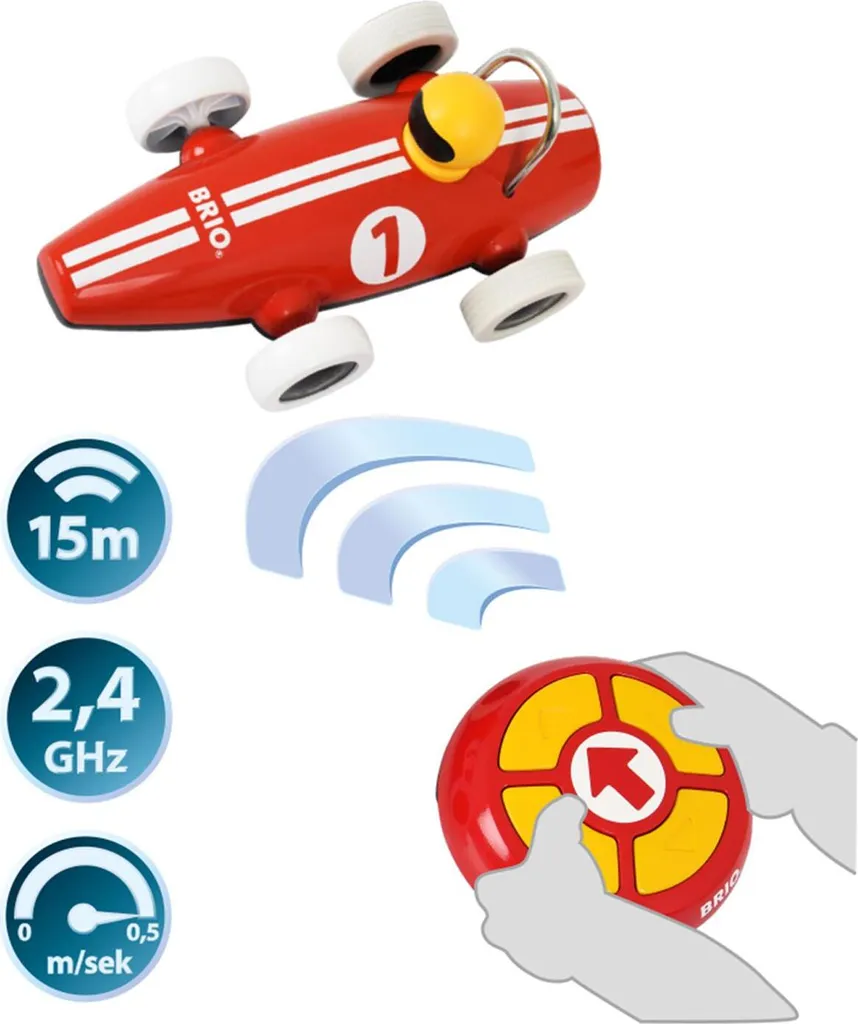 BRIO 30388 RC Racing Car : voiture de course télécommandée dès 2 ans