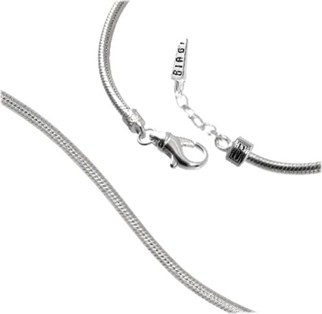 Carlo Biagi 22cm Karabiner Bead Armband Silber mit extra Clip D2BRLEX22