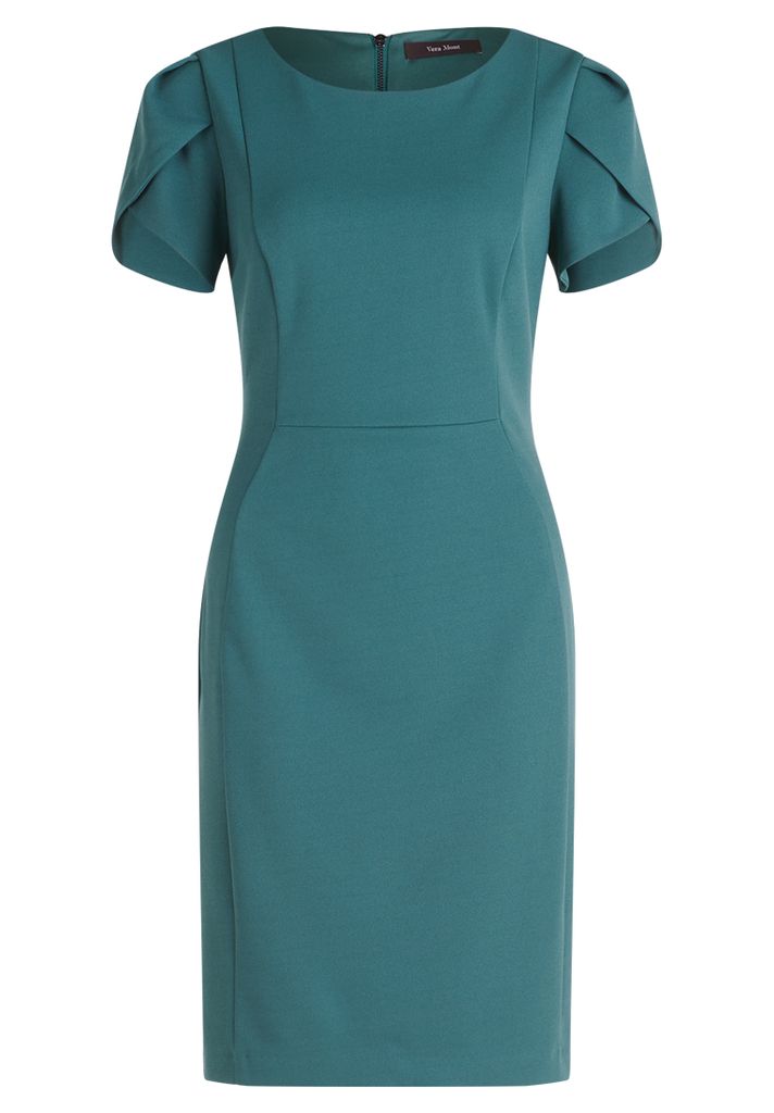 Vera Mont Damen Cocktailkleid Kurzarm Dark Emerald,36 Produktbild 