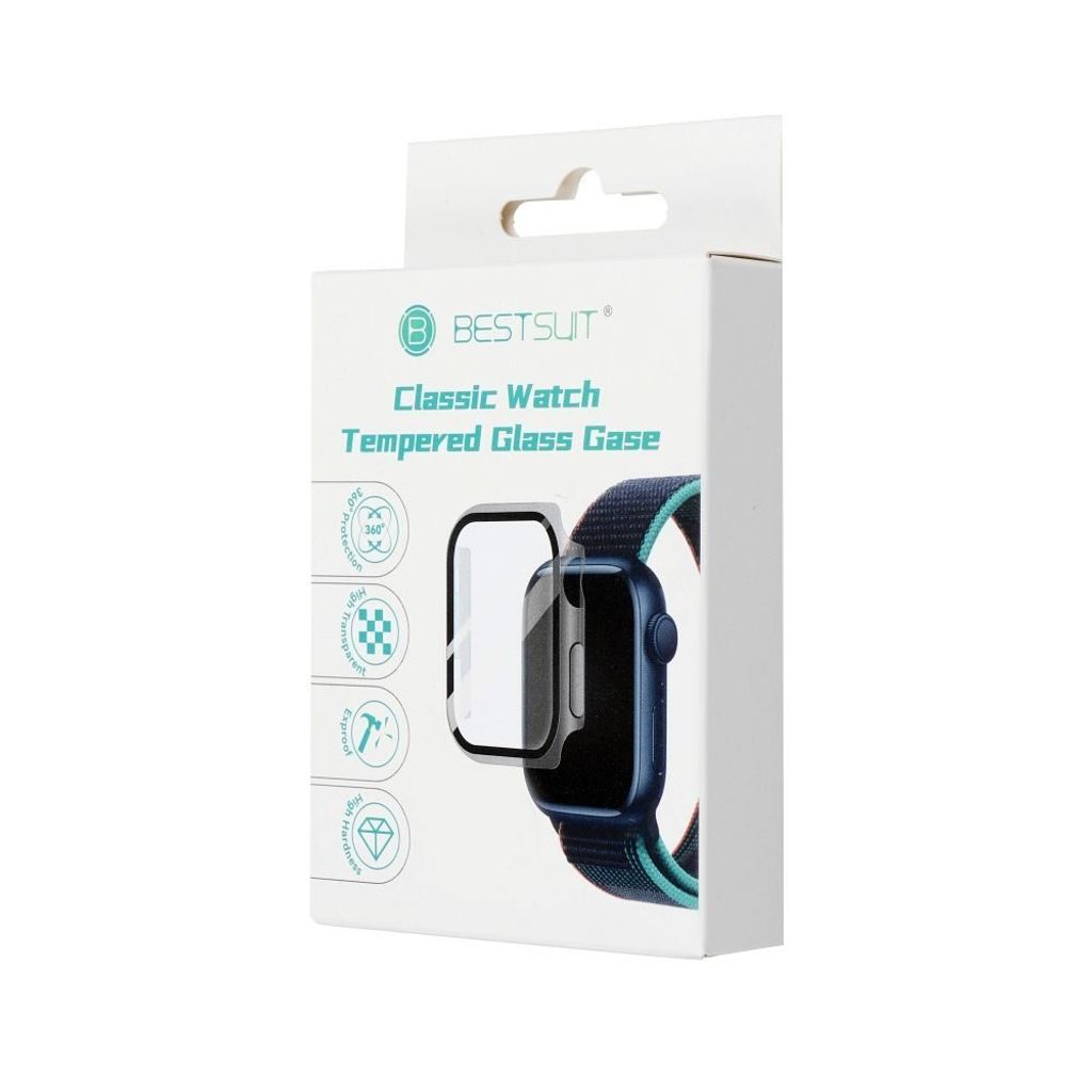 Bestsuit Flexible Handyhülle mit Gehärtetem Glas passend für Apple Watch Ultra/Ultra 2/Ultra 3 49mm - transparent