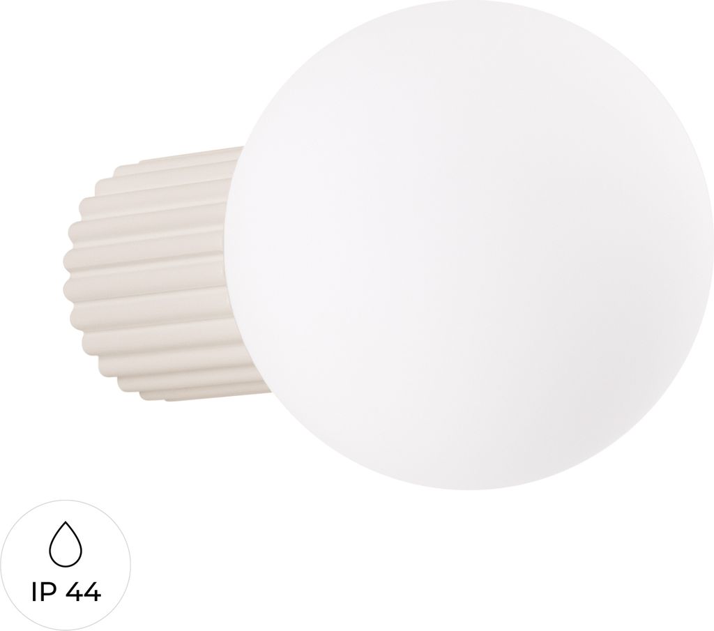 Kinkiet łazienkowy HALO beżowo-biały 1xG9x8W szkło Zdjęcie produktu 
