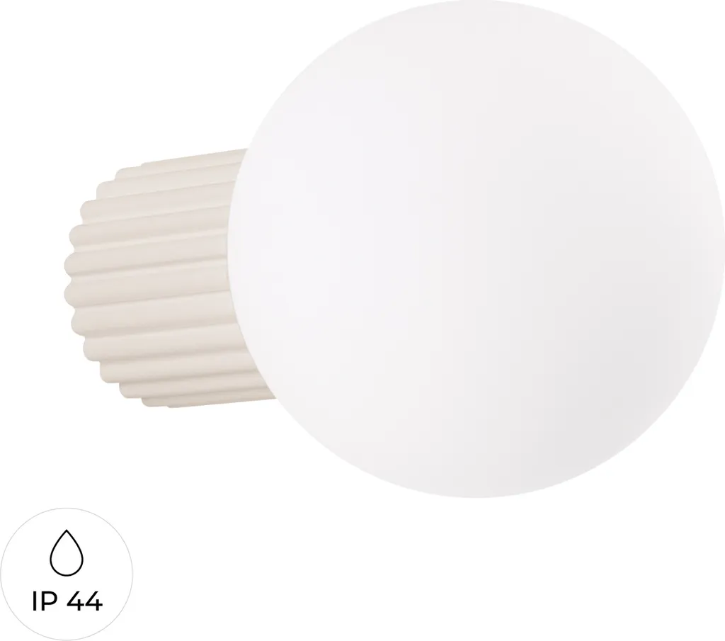 Illumina con Eleganza: Applique HALO Beige Sollux IP44 Vetro