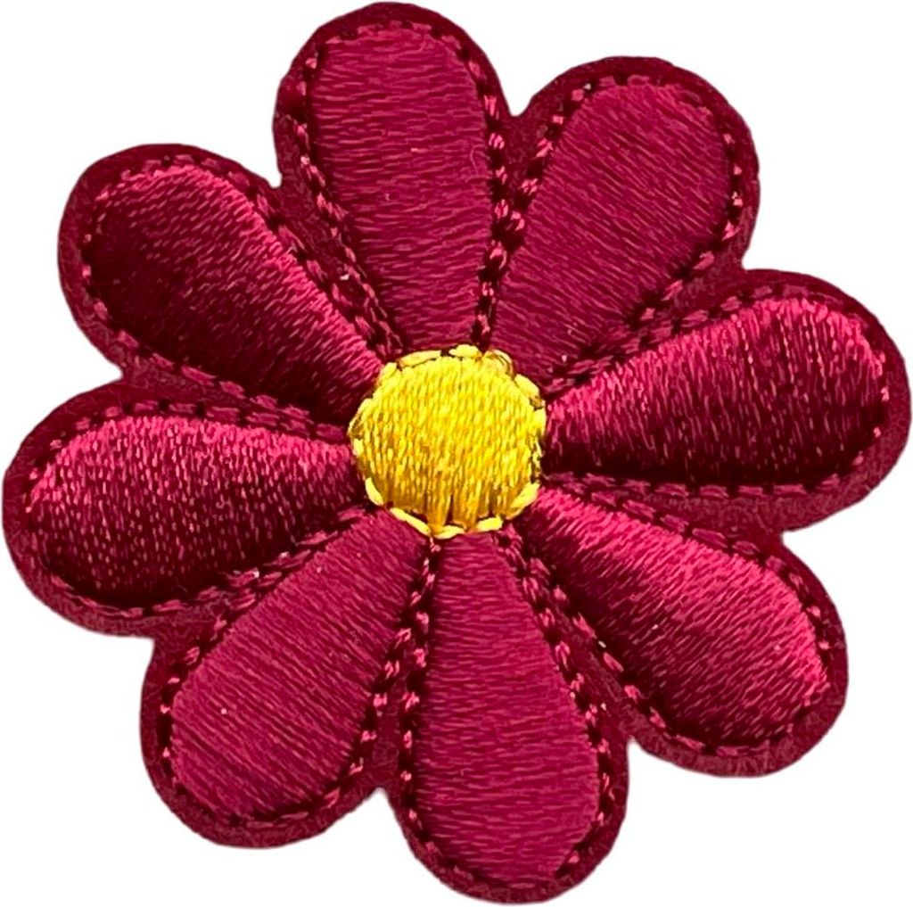 Gänseblümchen-Emblem zum Aufbügeln, Bordeaux Produktbild 