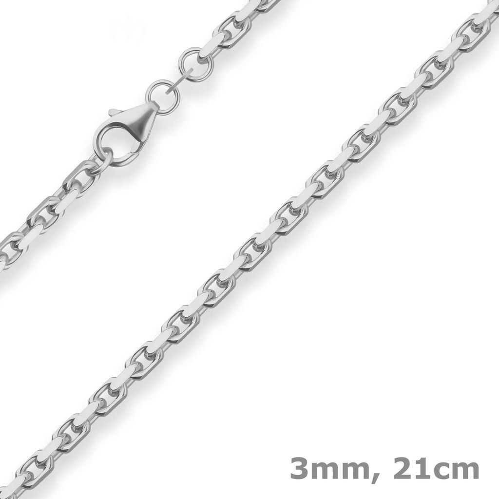 3mm-Armband-Ankerkette-diamantiert-aus-925-Silber-21cm