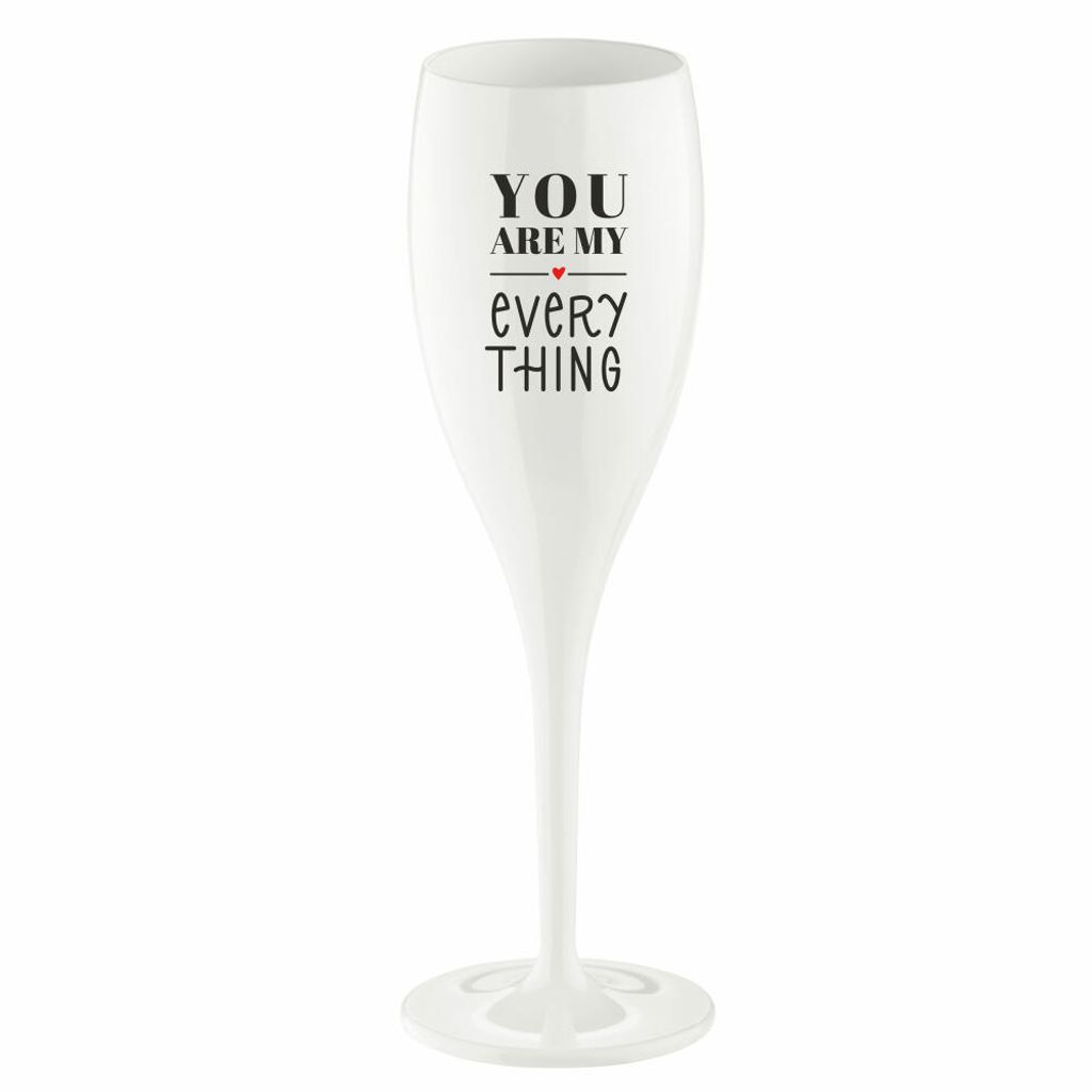 Sektglas 100 ml mit Druck CHEERS No. 1 YOU ARE MY EVERYTHING Koziol