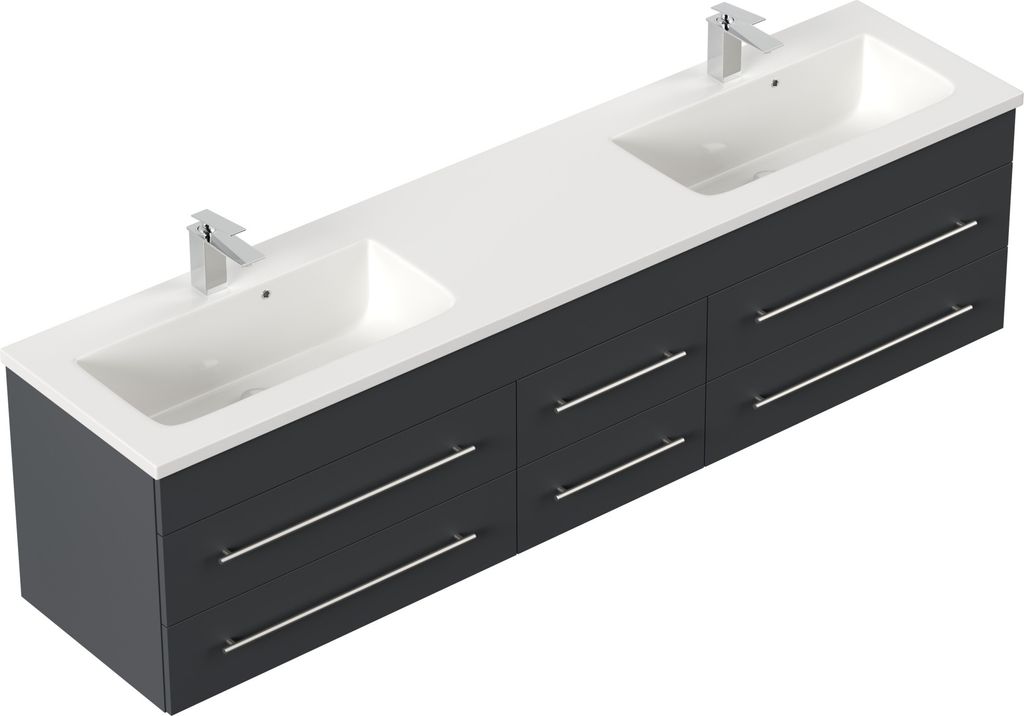 Badmöbel Colossos 200 SoftClose grafit : Grafit Varianten: Grafit