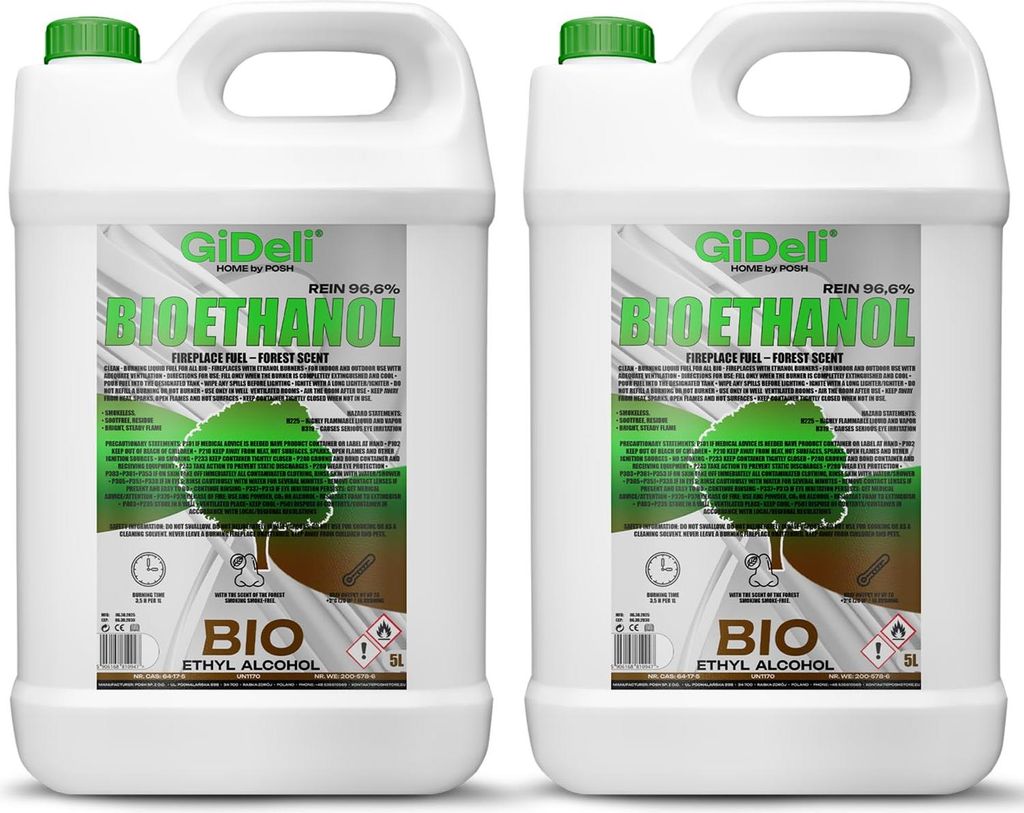 Bioethanol Waldduft 96,6% 10L für Kamin Universal Rauchfrei Produktbild 