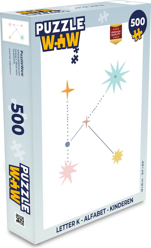 MuchoWow Puzzle 500 Teile Buchstabe - K - Alphabet - Kinder - Denken - Spiel - Toy