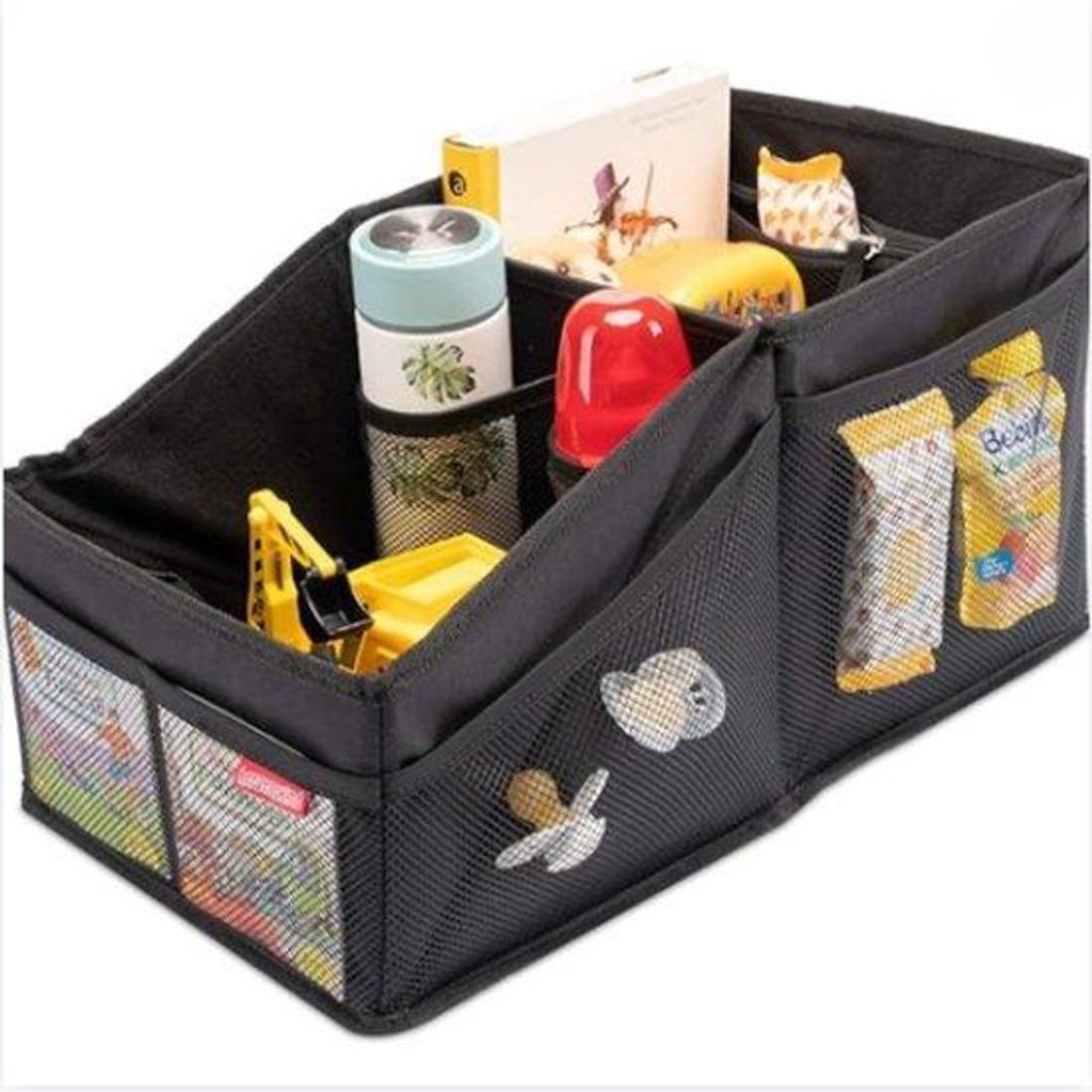 Auto-Organizer mit verstellbaren Riemen - Snack- und Getränkehalter für unterwegs - aus recyceltem Material