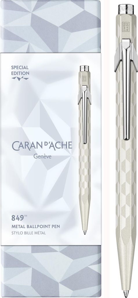 CARAN D'ACHE Druckkugelschreiber 849 ALPINE FROST weiß