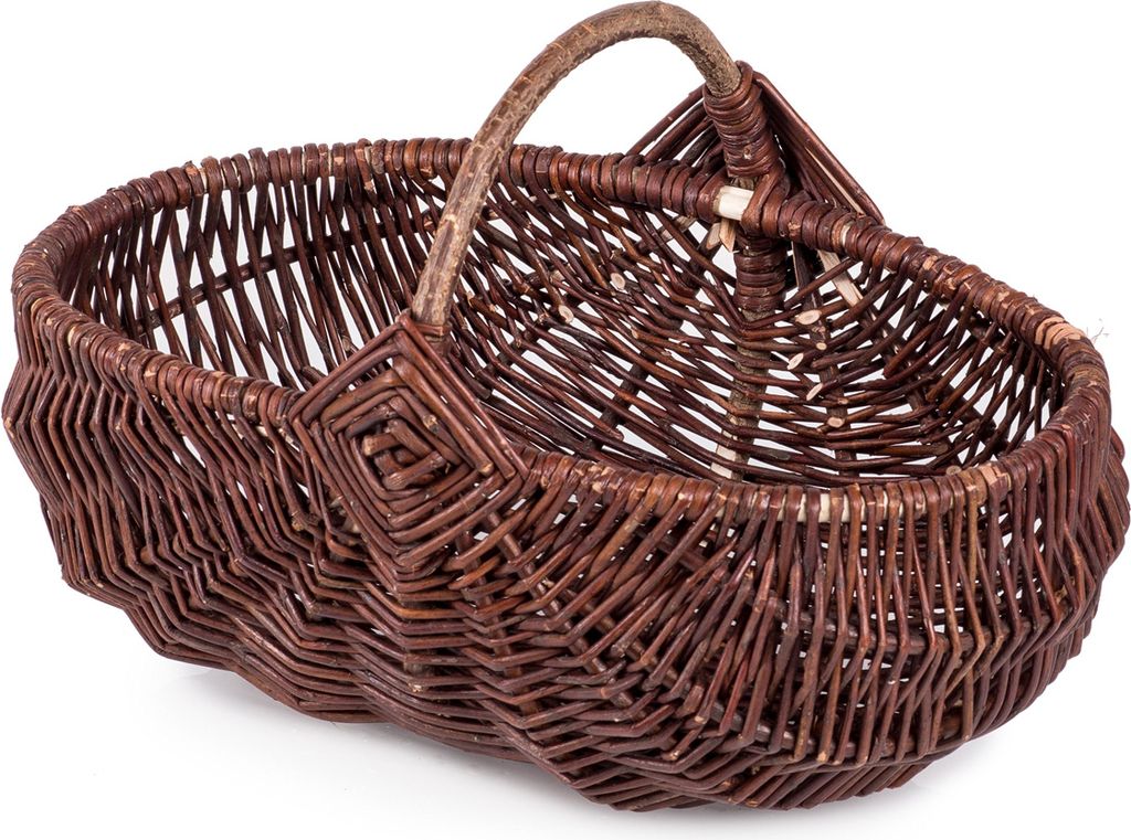JIPRO Gartenkorb aus Weide Alhambra II. - Weidenkorb - B 55 x T 38 x H 22/37(cm)