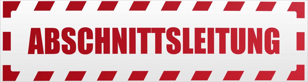 Kiwistar Abschnittsleitung gestreift Magnetschild Schild magnetisch - 60cm Rot - reflektierend - Magnetfolie für Auto PKW Kfz