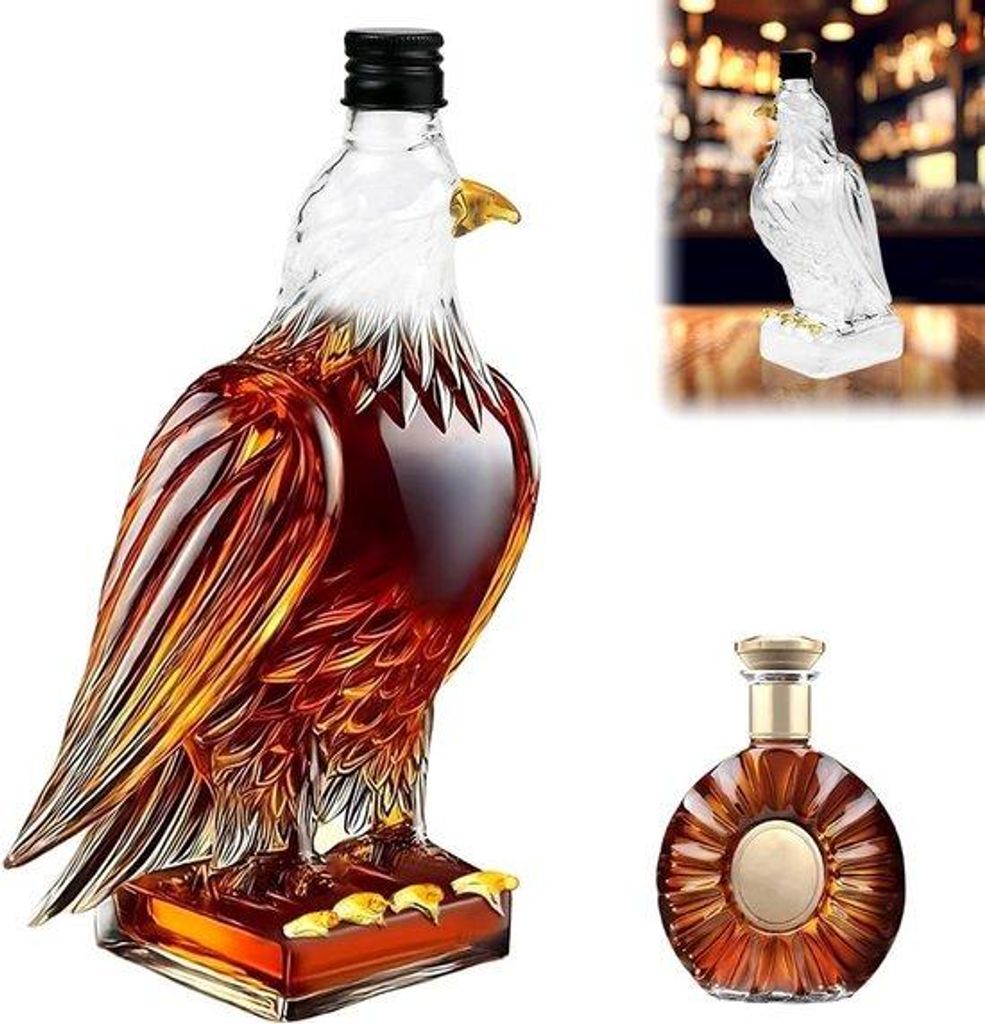 Dekorativní soška ve tvaru karafy na whisky z průhledného Obrázek produktu 