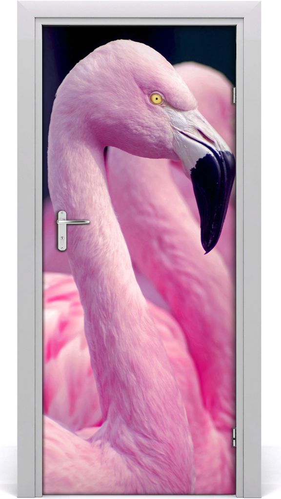 Tulup Türaufkleber 85x205 cm Dekorative Aufkleber Selbstklebend Wasserdichte Tapete Abnehmbar Schlafzimmer Wohnzimmer Wohnkultur - Flamingos Wand