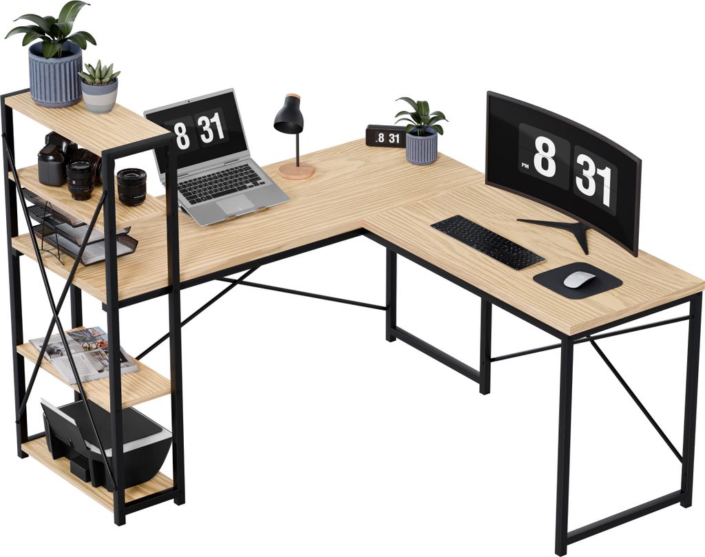 MARK ADLER Leader 5.9 Eiche | Eckschreibtisch mit Regalen | Produktbild 