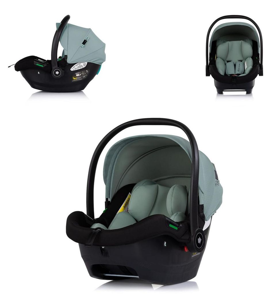Chipolino Babyschale Elite next Gen i-Size (40-87cm) Schaukelfuß Gurt 3D-Kissen grün
