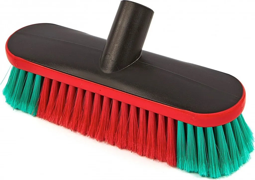 Brosse souple VIKAN 370 mm avec bord caoutchouc et passage d'eau fixe