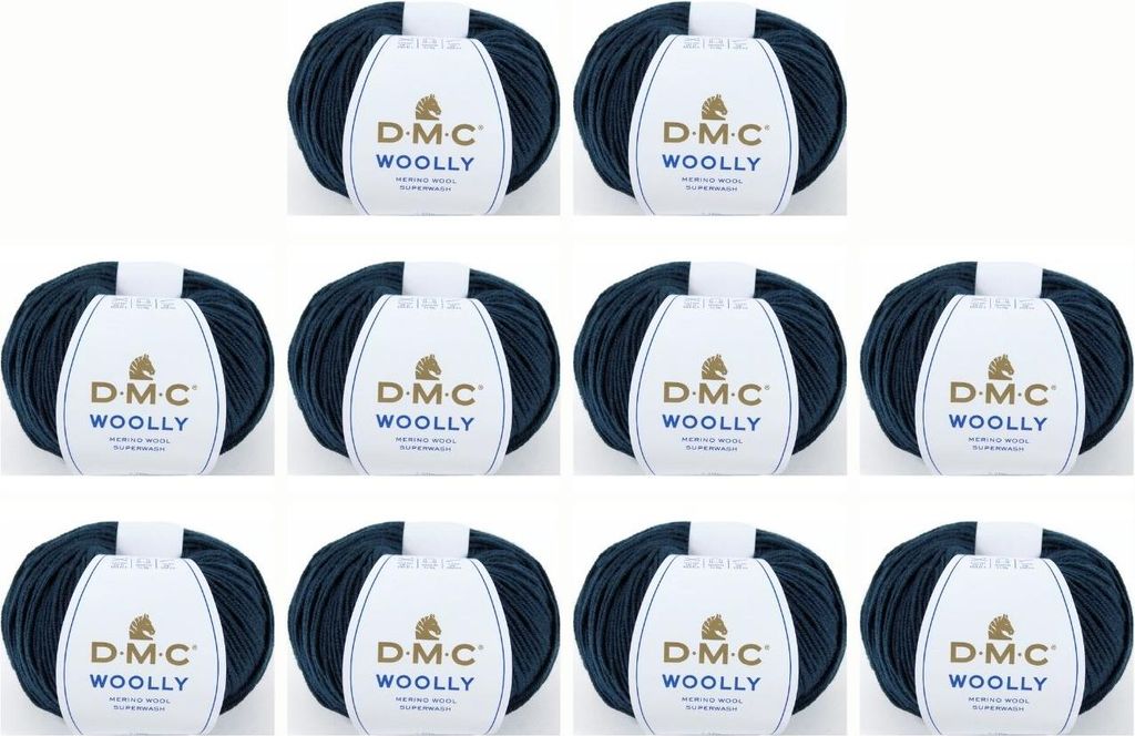 10x DMC-Wolle „Woolly“ – Wolle – 100 % Wolle aus Australien, 488 (Farbe 79)