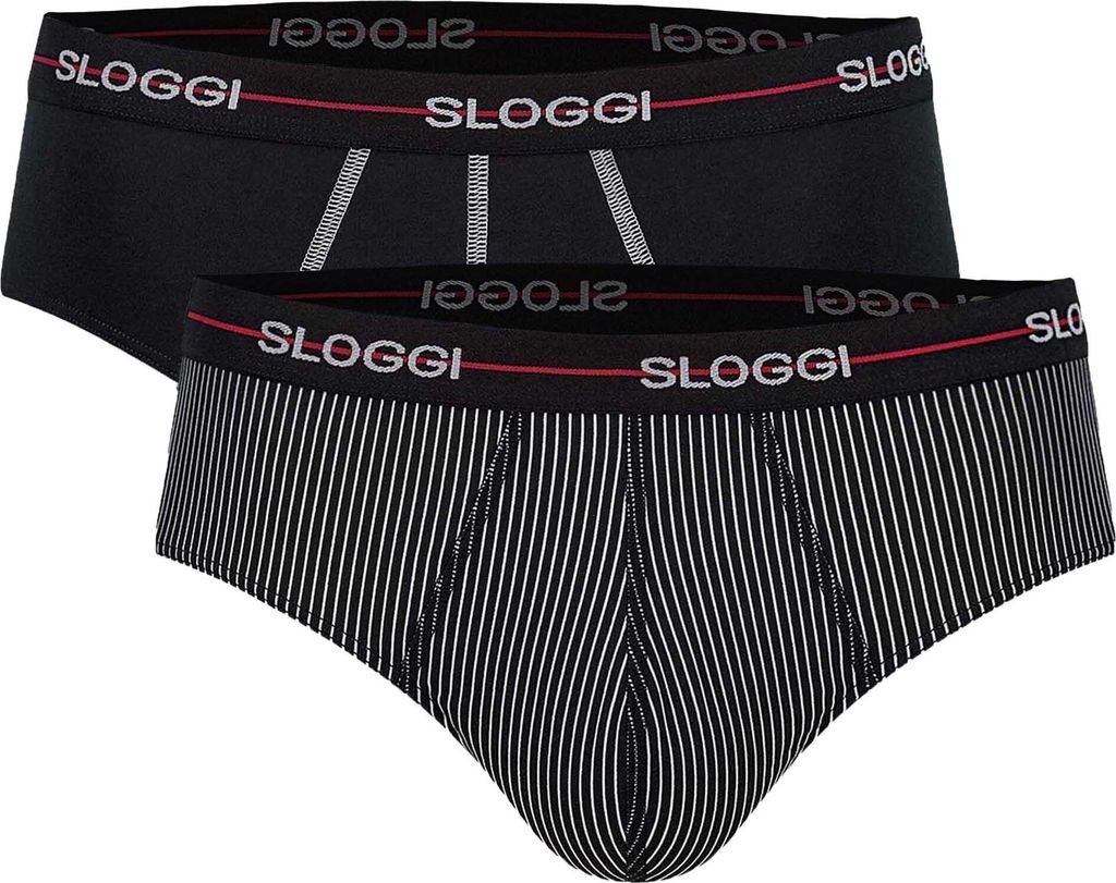sloggi Herren Slip 2-Pack Start Midi - RED - DARK COMBINATION - Größe 7