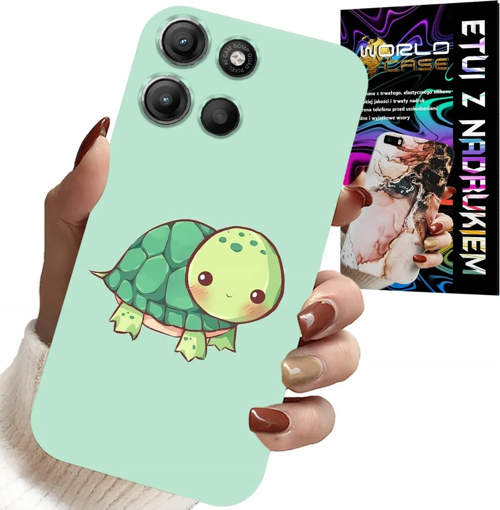 Custodia Motorola Moto G15 con Tartarughe e Vetro | Protezione Bambini