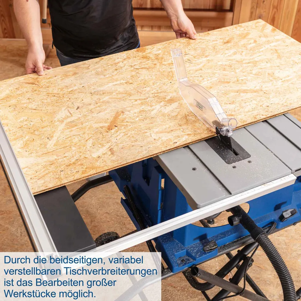 Scie de table Scheppach HS115 2000W pour couper droit et sans effort