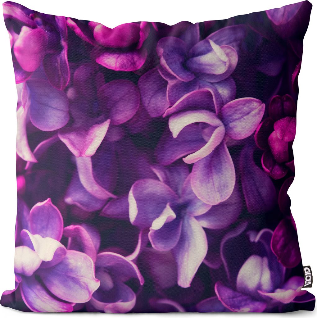 VOID Lila Lavendelblüten Lavendel Blumen Kissenbezug Kissenhülle sofa couch wohnzimmer dekoration wasserfest Outdoor Garten Kissen bezug deko