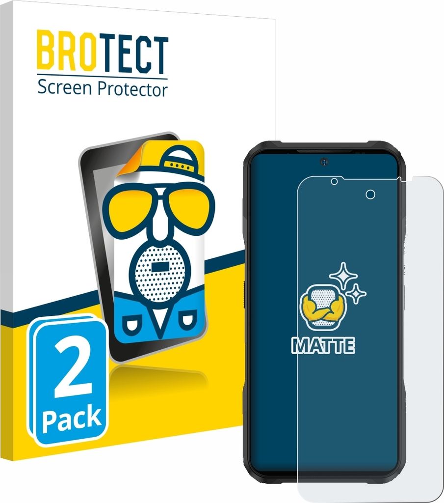 2x BROTECT Schutzfolie für Doogee V20S Displayschutz Displayschutzfolie Folie Matt Entspiegelungsfolie