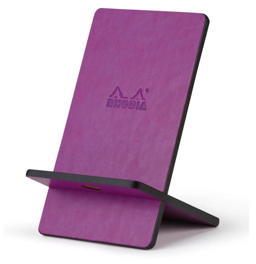 Rhodia Handyhalter italienischem Kunstleder 13x8x8,5 cm Violett 194426C