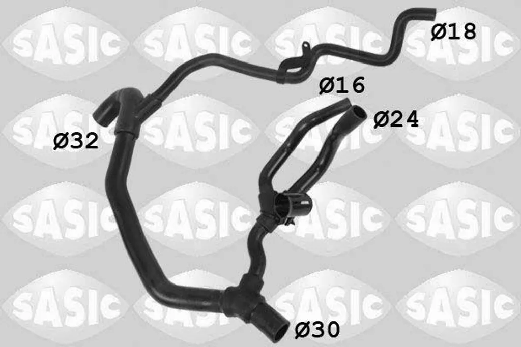 Tuyau de radiateur SASIC 3404203 OE 8200065765 pour Kangoo et Clio