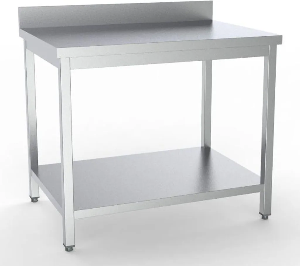 Support de table inox pour cuisine pro avec bord surélevé 700x600 mm