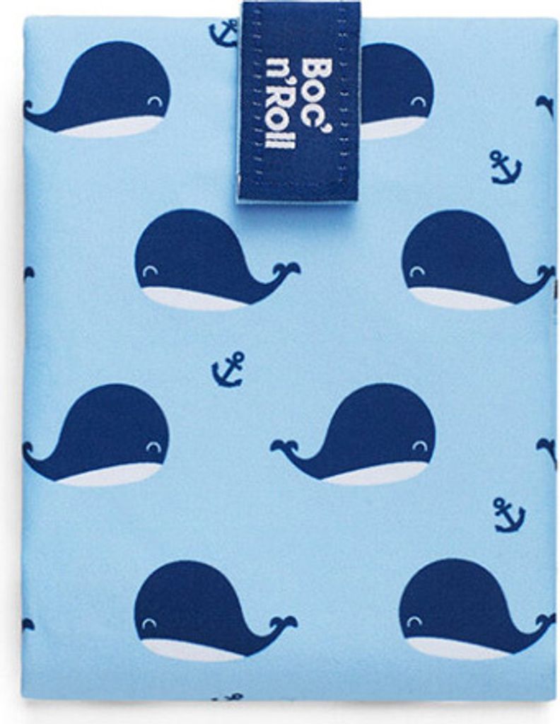Boc'n'Roll Foodwrap - Whales - Wiederverwendbare Sandwichtasche
