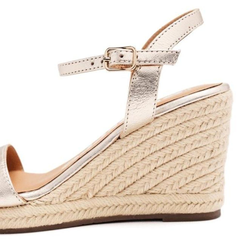 Gioseppo Damen Platinum Sandalen Keilabsatz Leder Jute ZHEPE 71700-P-Platinum