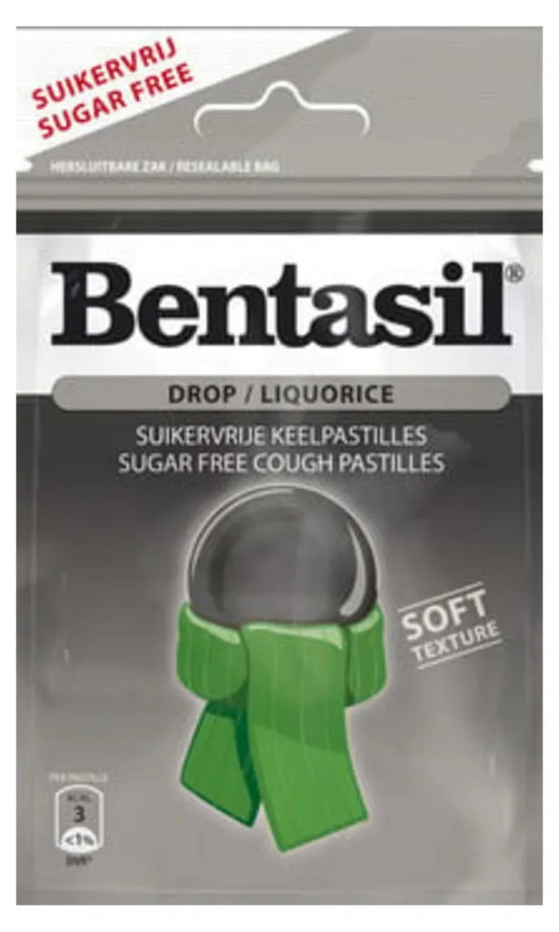 Pastilles Gorge Bentasil Réglisse Noire - Adoucit et Rafraîchit, 12x32g