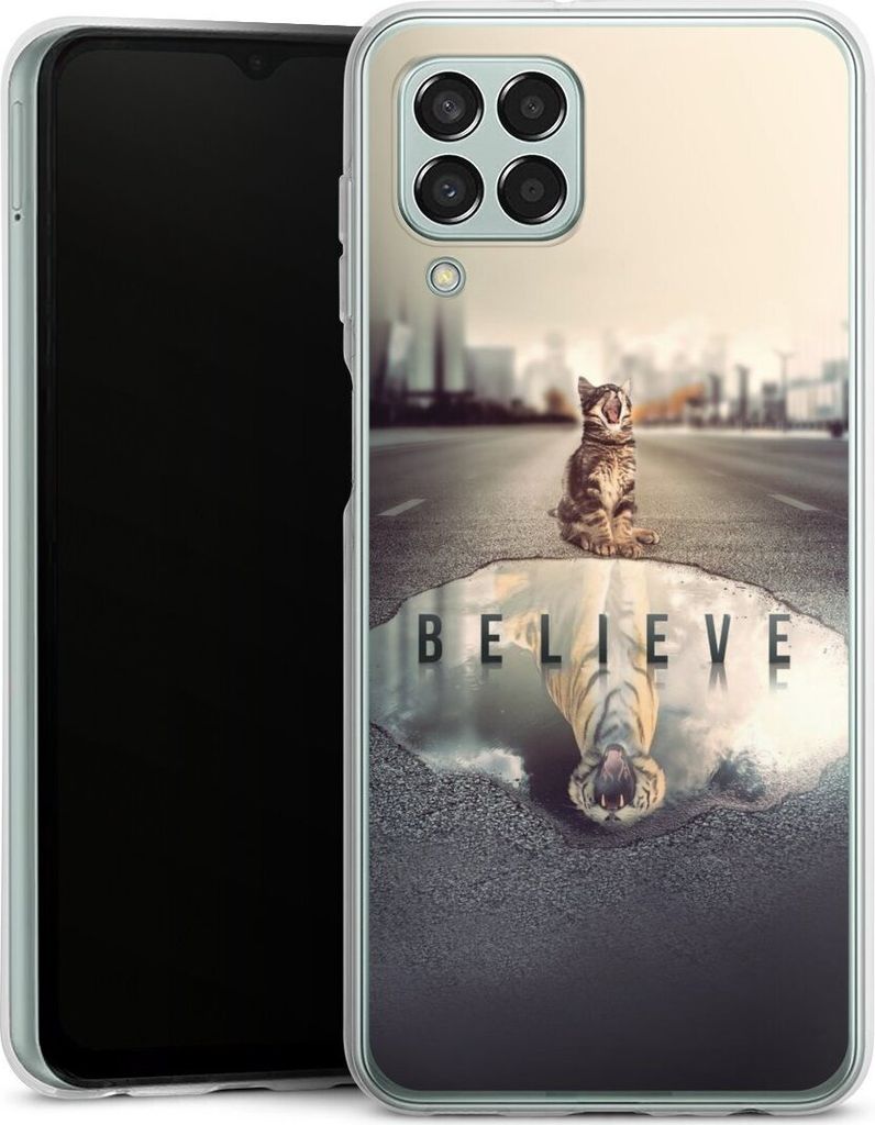DeinDesign Handyhülle für Samsung Galaxy M33 5G Silikon Hülle Case Smartphone Schutzhülle Motivation Tiere Tiger