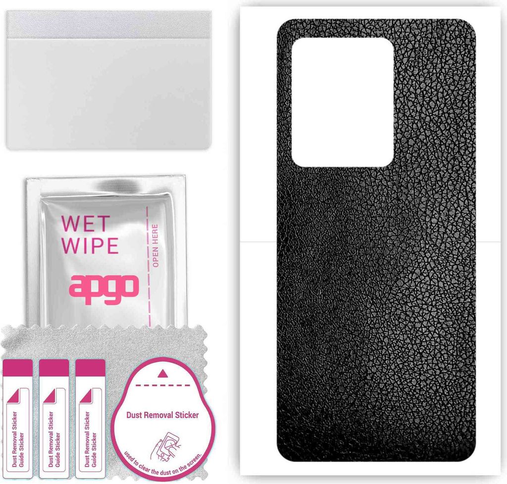 apgo Rückseite Schutzfolie, Skin, kompatibel mit Vivo V25 Pro 5G, Hinten Displayschutzfolie aus Vinylfolie, kratzfest, einfache Montage - Schwarze...
