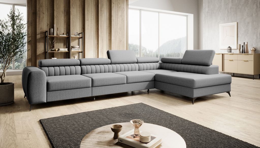 Moderne Ecksofa PIERRO MAXI mit einstellbare Kopfstützen, Produktbild 