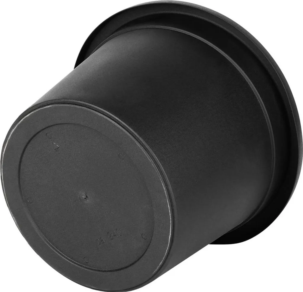 Bac à fleurs noir 39 cm pour terrasse et balcon - Pot plastique robuste