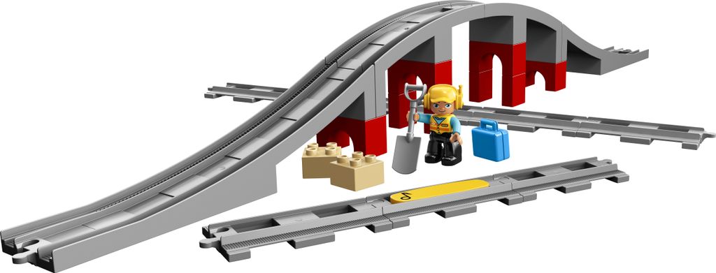 LEGO DUPLO Eisenbahnbrücke und Schienen-Set, Produktbild 