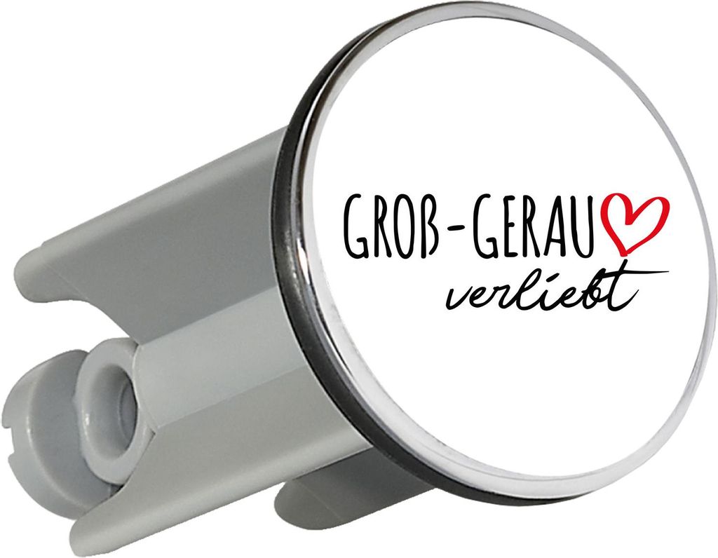 Huuraa Waschbeckenstöpsel Groß-Gerau verliebt 4cm höhenverstellbar Abflussstopfen Geschenkidee