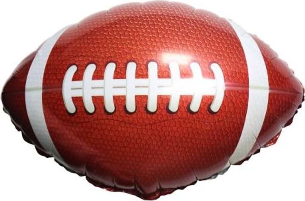 Folienballon American Football Shape braun-weiß 69 x 62 cm Produktbild 