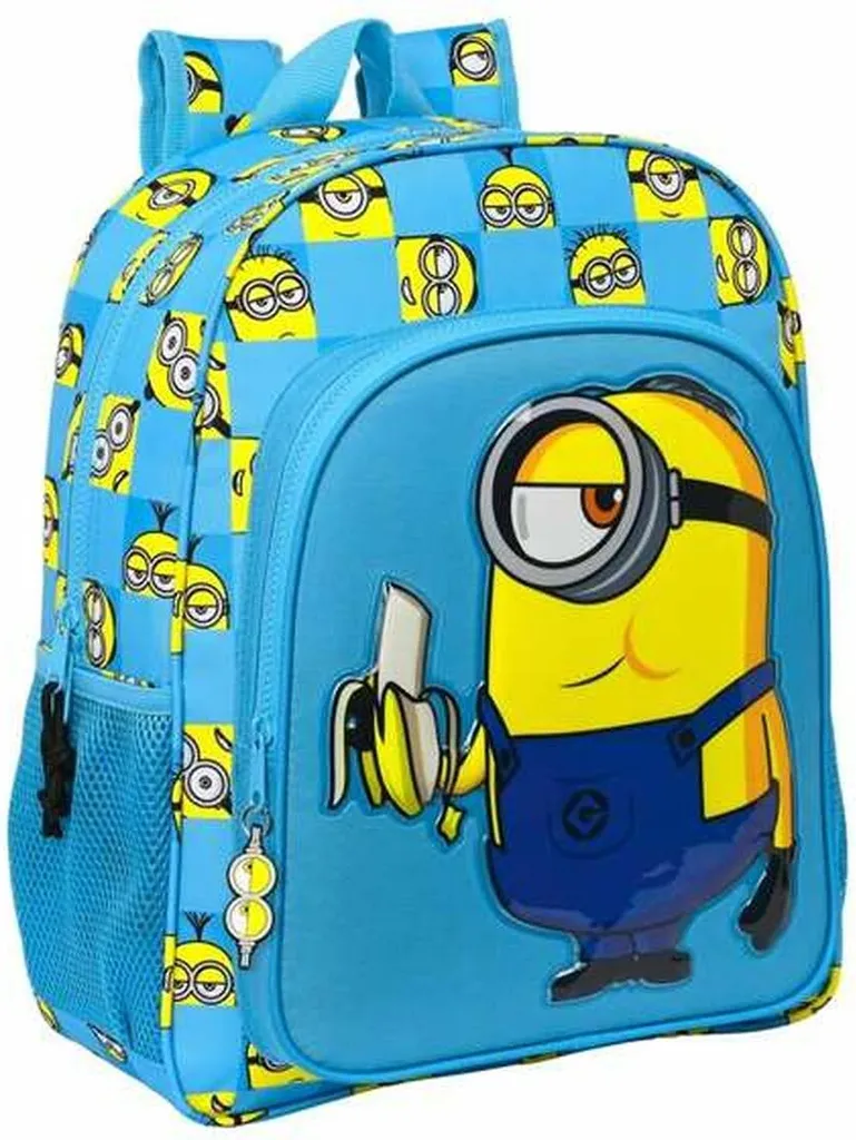 Sac à dos Enfant Minions Minionstatic Idéal pour Ecole et Loisirs Bleu