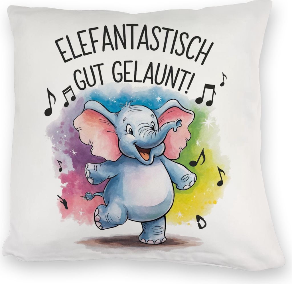 Tanzender Elefant - Elefantastisch gut gelaunt Kuschelkissen