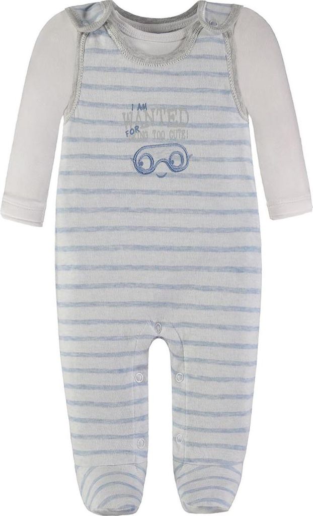 Baby Jungen Strampler und Bluse Set, blau Kanz