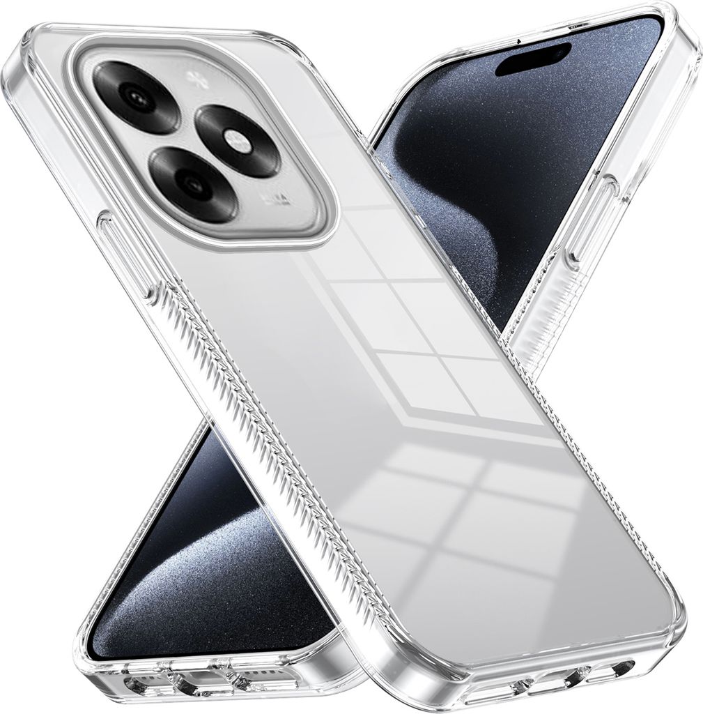 Hülle für itel S23+ Rutschfest Kristallklare Stoßfeste TPU Bumper Handyhülle Transparent