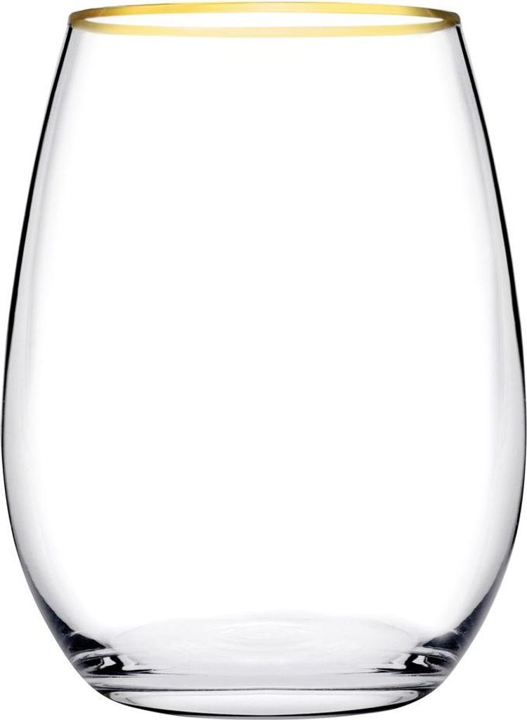 Pasabahce Amber Golden Touch Drink Gläser 6-teiliges Set , 570ml-Gold