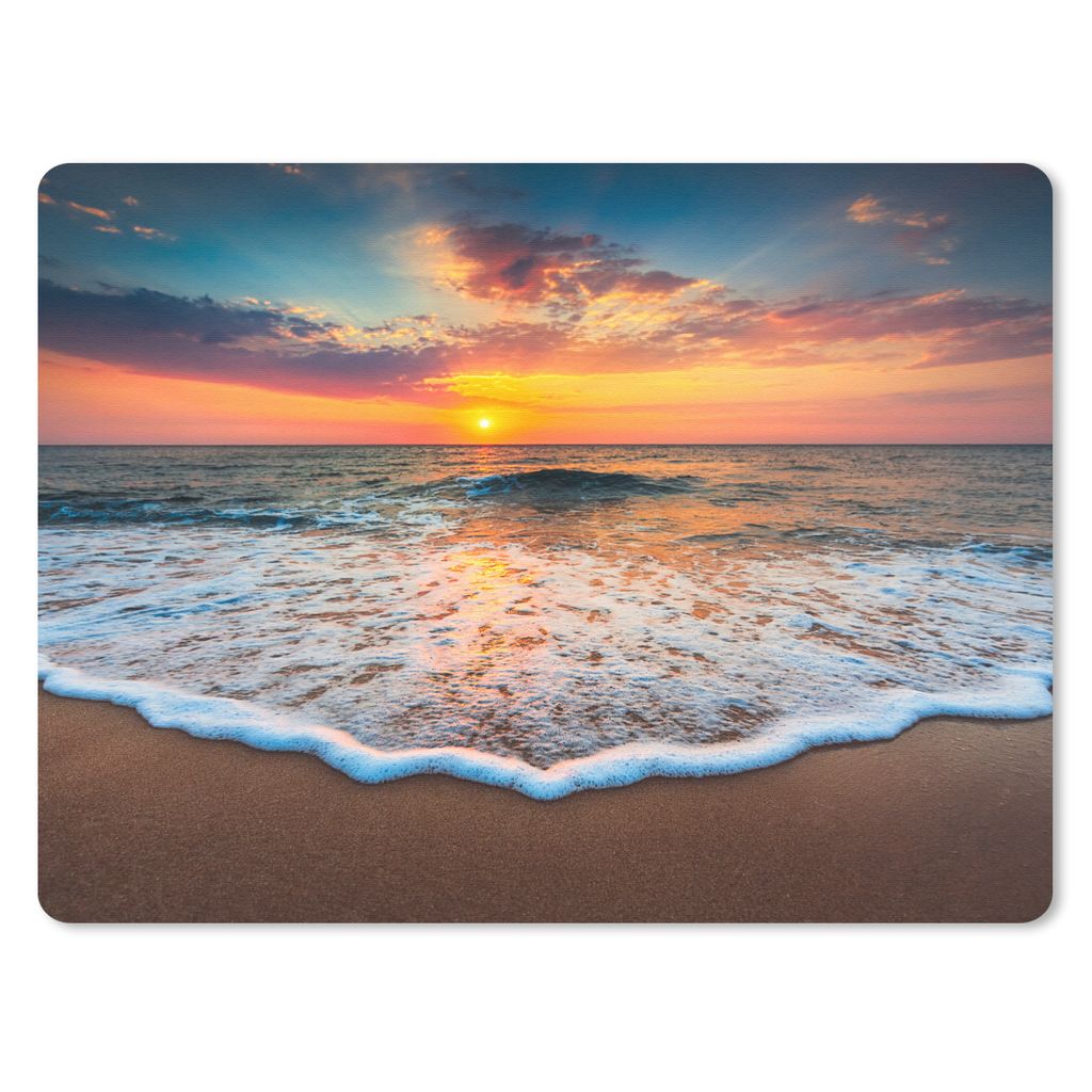 MuchoWow Mauspad Mousepad Strand - Meer - Sonnenuntergang 40x30 cm - Mousepads - Maus Mat - Pad - Mausunterlage - Anti Rutsch