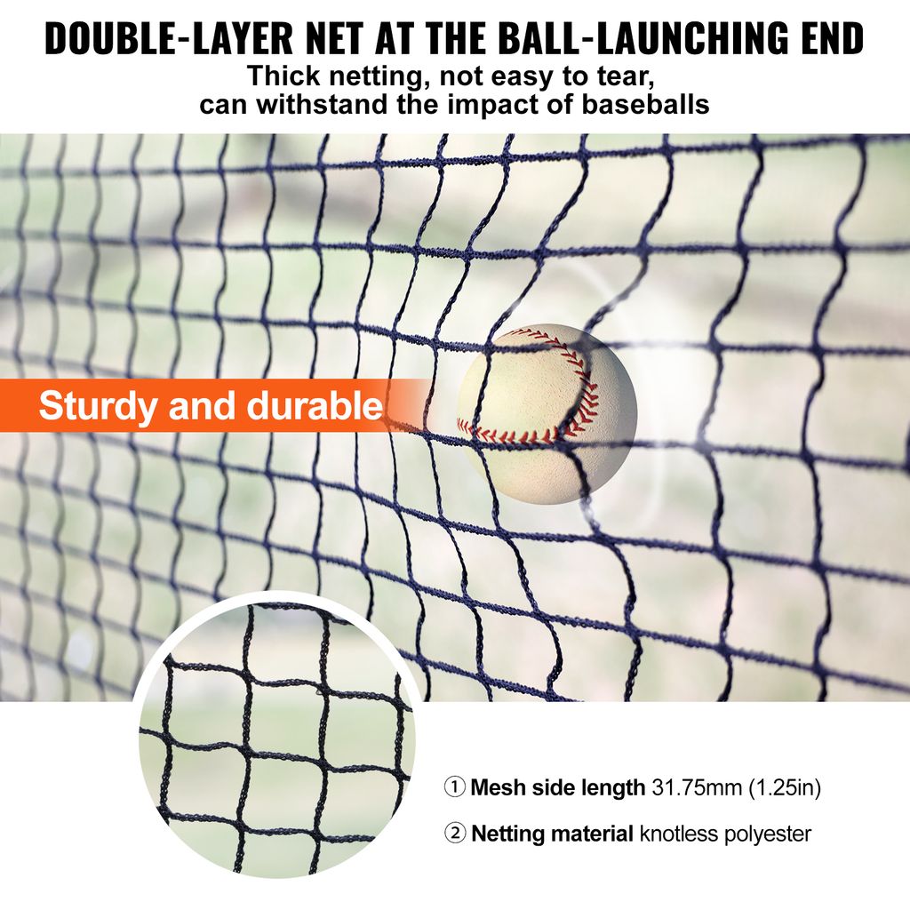 VEVOR Baseball-Schlagkäfig-Netz mit Rahmen und Netz 6,7 x Produktbild 3