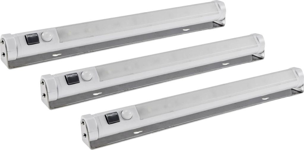 3er Set LED Unterbauleuchte mit Bewegungsmelder Batteriebetrieb kaltweiss
